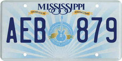 MS license plate AEB879
