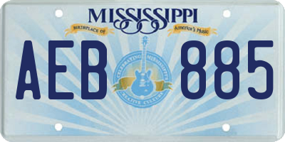 MS license plate AEB885