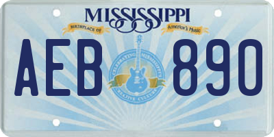 MS license plate AEB890