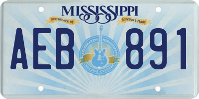MS license plate AEB891