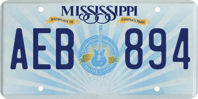 MS license plate AEB894