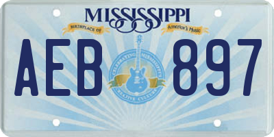 MS license plate AEB897