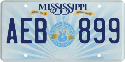MS license plate AEB899