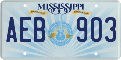 MS license plate AEB903