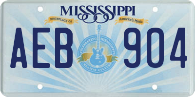 MS license plate AEB904