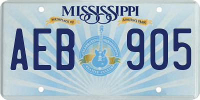 MS license plate AEB905