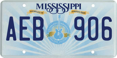 MS license plate AEB906