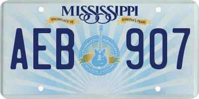 MS license plate AEB907