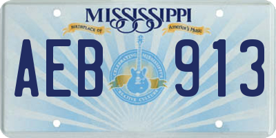 MS license plate AEB913