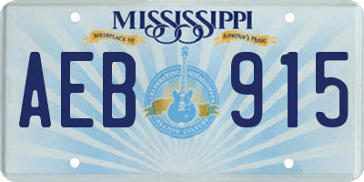 MS license plate AEB915