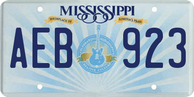 MS license plate AEB923