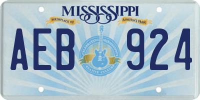 MS license plate AEB924