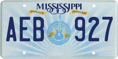 MS license plate AEB927