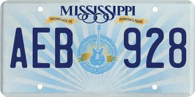 MS license plate AEB928