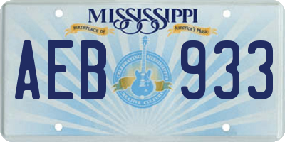 MS license plate AEB933