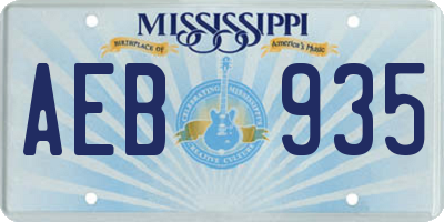 MS license plate AEB935