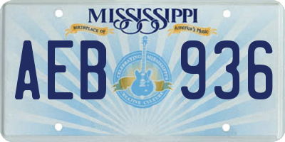 MS license plate AEB936