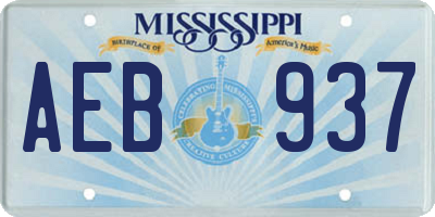 MS license plate AEB937