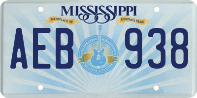 MS license plate AEB938