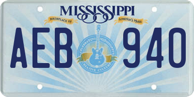 MS license plate AEB940