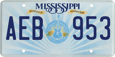 MS license plate AEB953