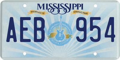 MS license plate AEB954