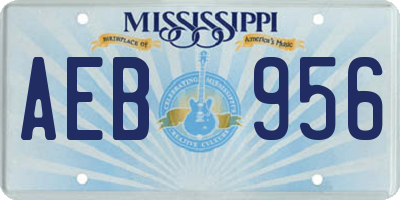 MS license plate AEB956