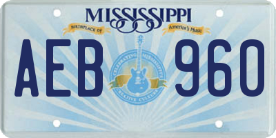 MS license plate AEB960