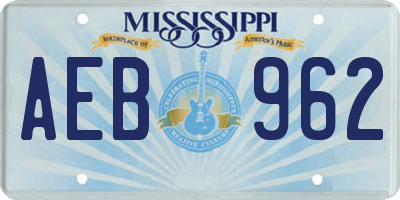 MS license plate AEB962