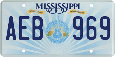 MS license plate AEB969