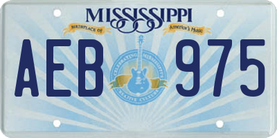 MS license plate AEB975
