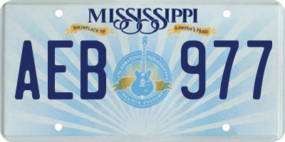 MS license plate AEB977