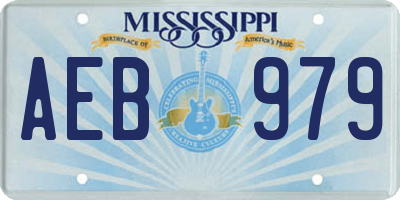 MS license plate AEB979