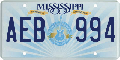 MS license plate AEB994