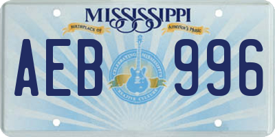 MS license plate AEB996
