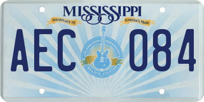 MS license plate AEC084