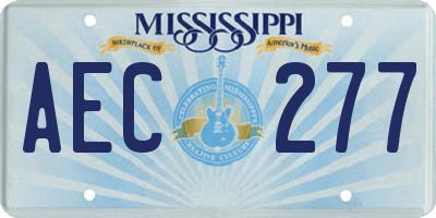 MS license plate AEC277