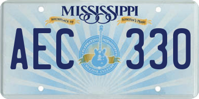 MS license plate AEC330