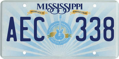 MS license plate AEC338