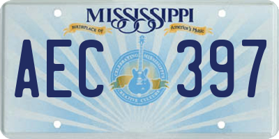 MS license plate AEC397