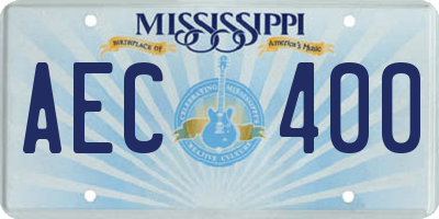 MS license plate AEC400