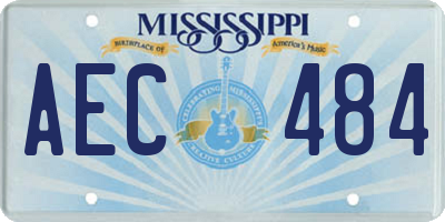 MS license plate AEC484
