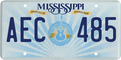 MS license plate AEC485