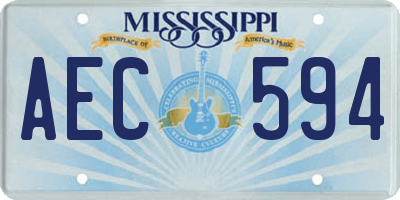 MS license plate AEC594