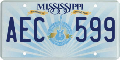 MS license plate AEC599