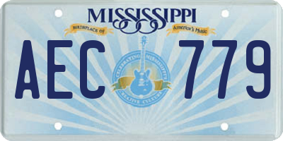 MS license plate AEC779