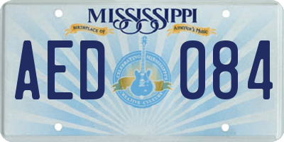 MS license plate AED084