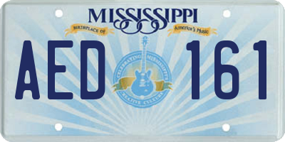 MS license plate AED161