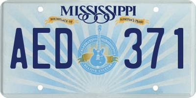 MS license plate AED371