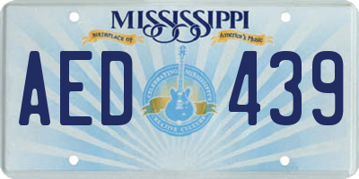 MS license plate AED439